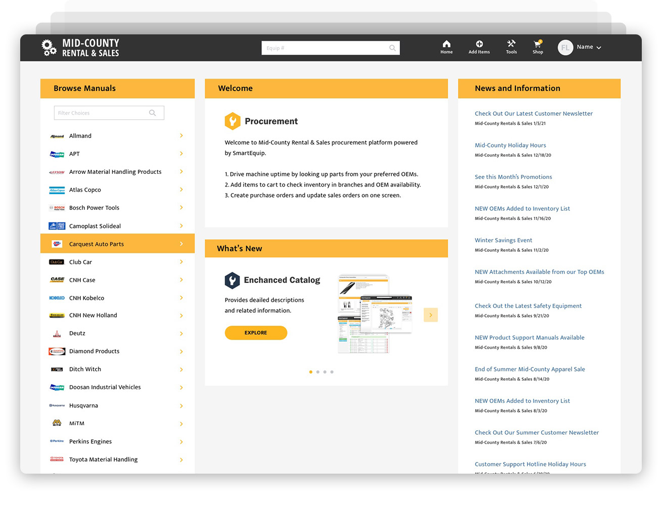 home_procurement_screenshot Procurement screenshot